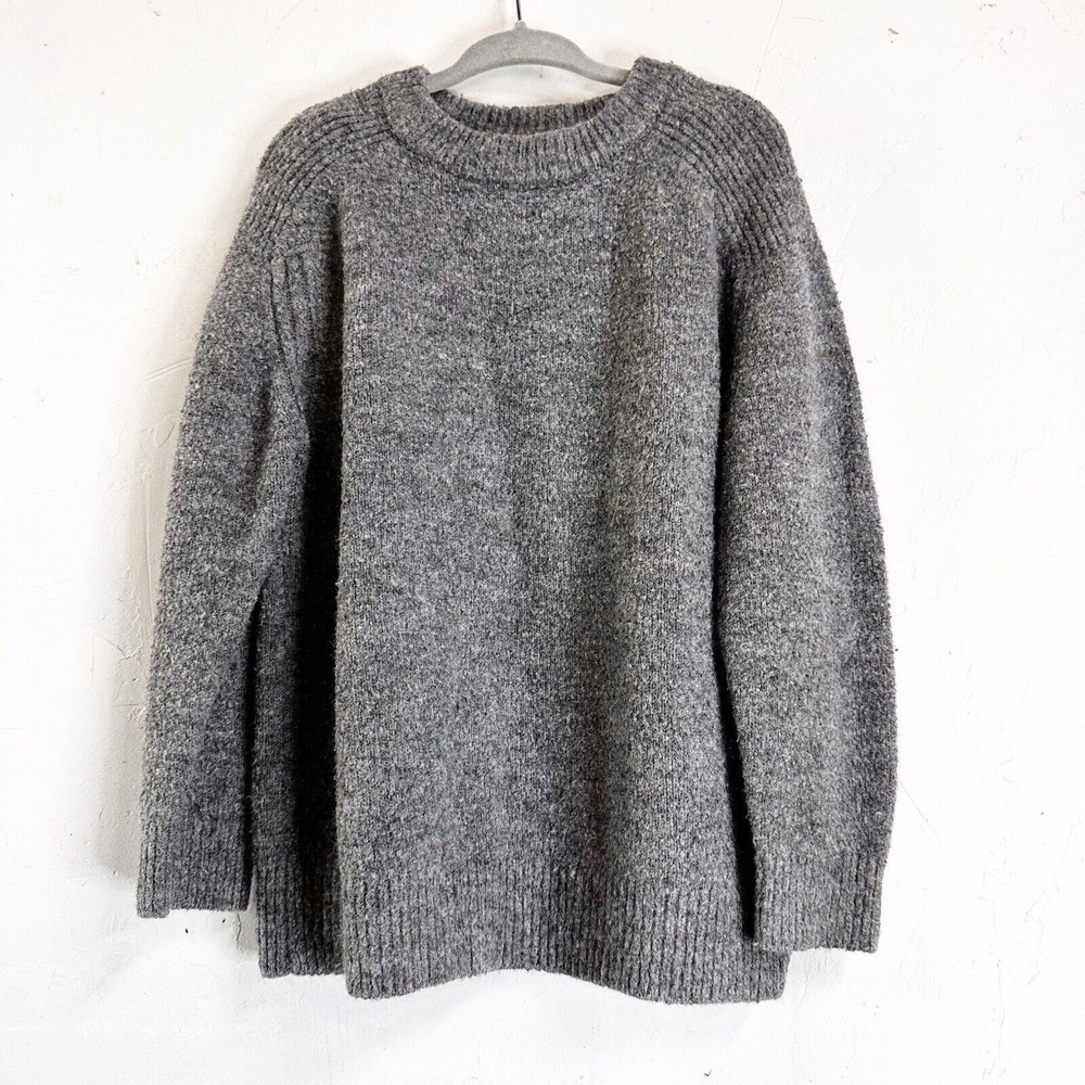 Zara Kids Boys Crew Neck Sweater Gray Size 7 Church Classic Comfort